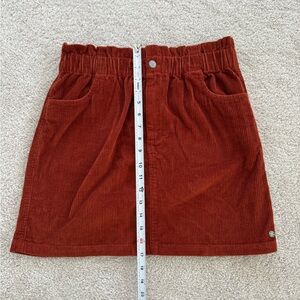 Roxy Rust Orange Corduroy Mini Skirt